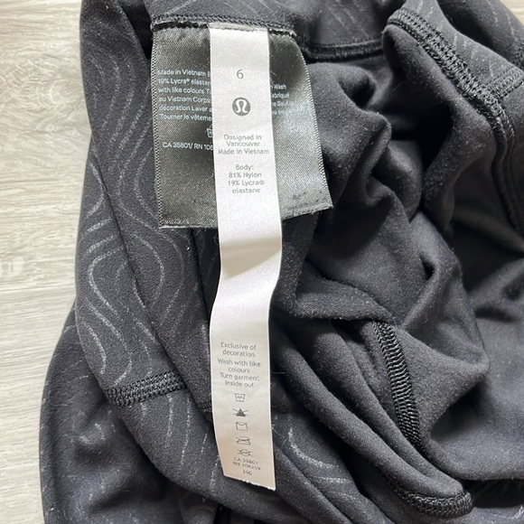 Lululemon Align High-Rise Pant Tight Leggings Nulu Aqueous Emboss Black Womens 6 - Picture 10 of 16